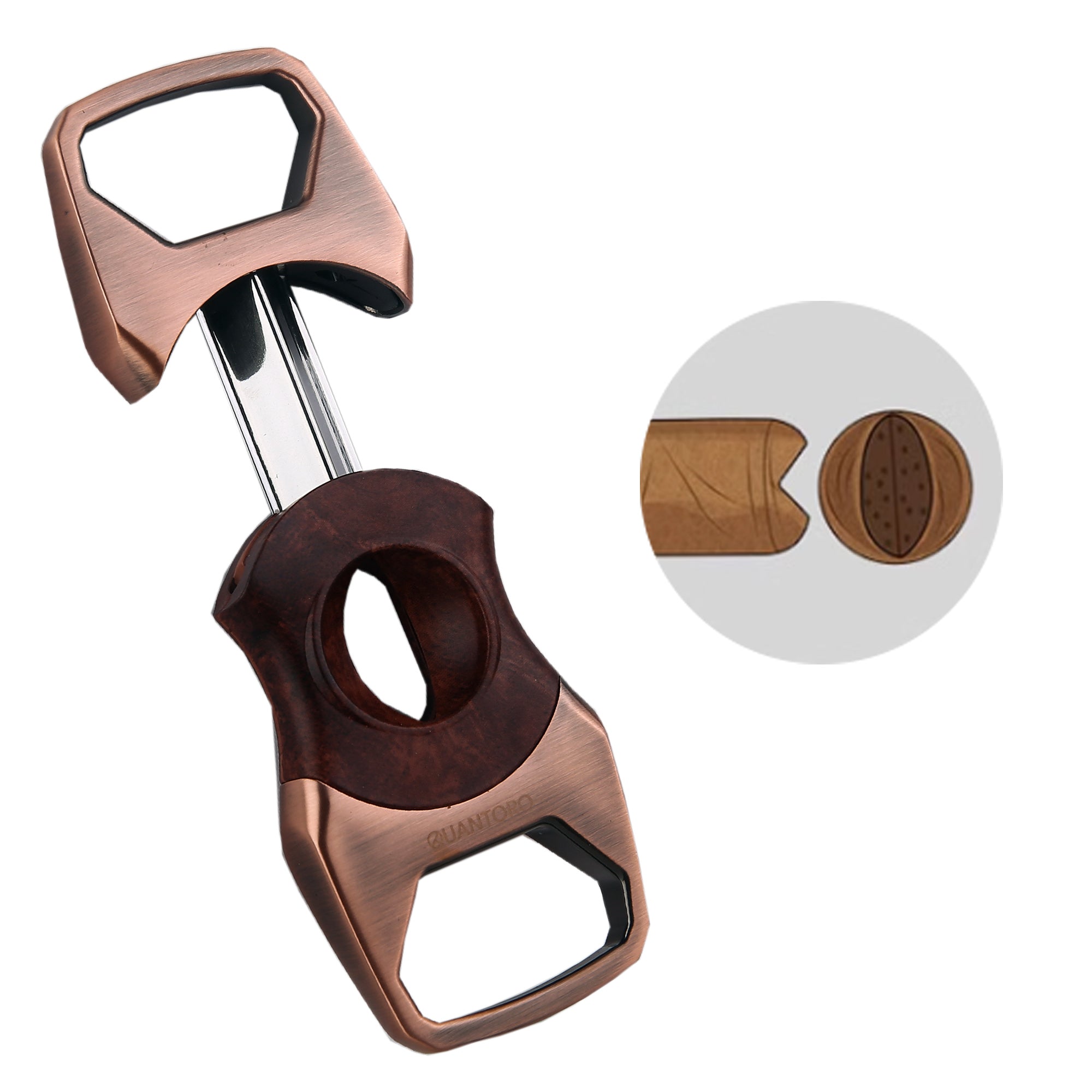 Quantoro QC-9 V-Kesim Copper Browngrain Puro Kesici