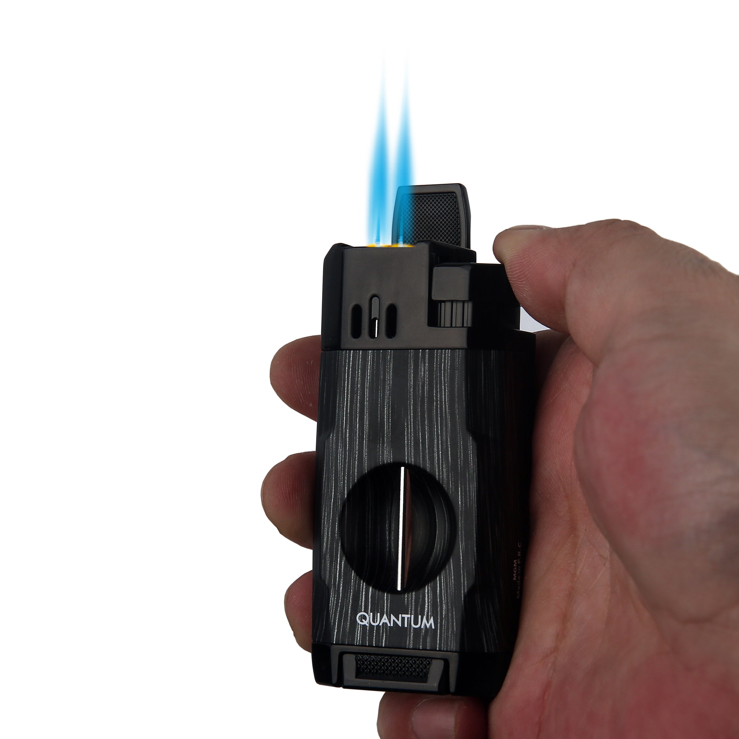 MGM-15 Old Wood Çift Torch Jet Alev V-Cut Çakmak