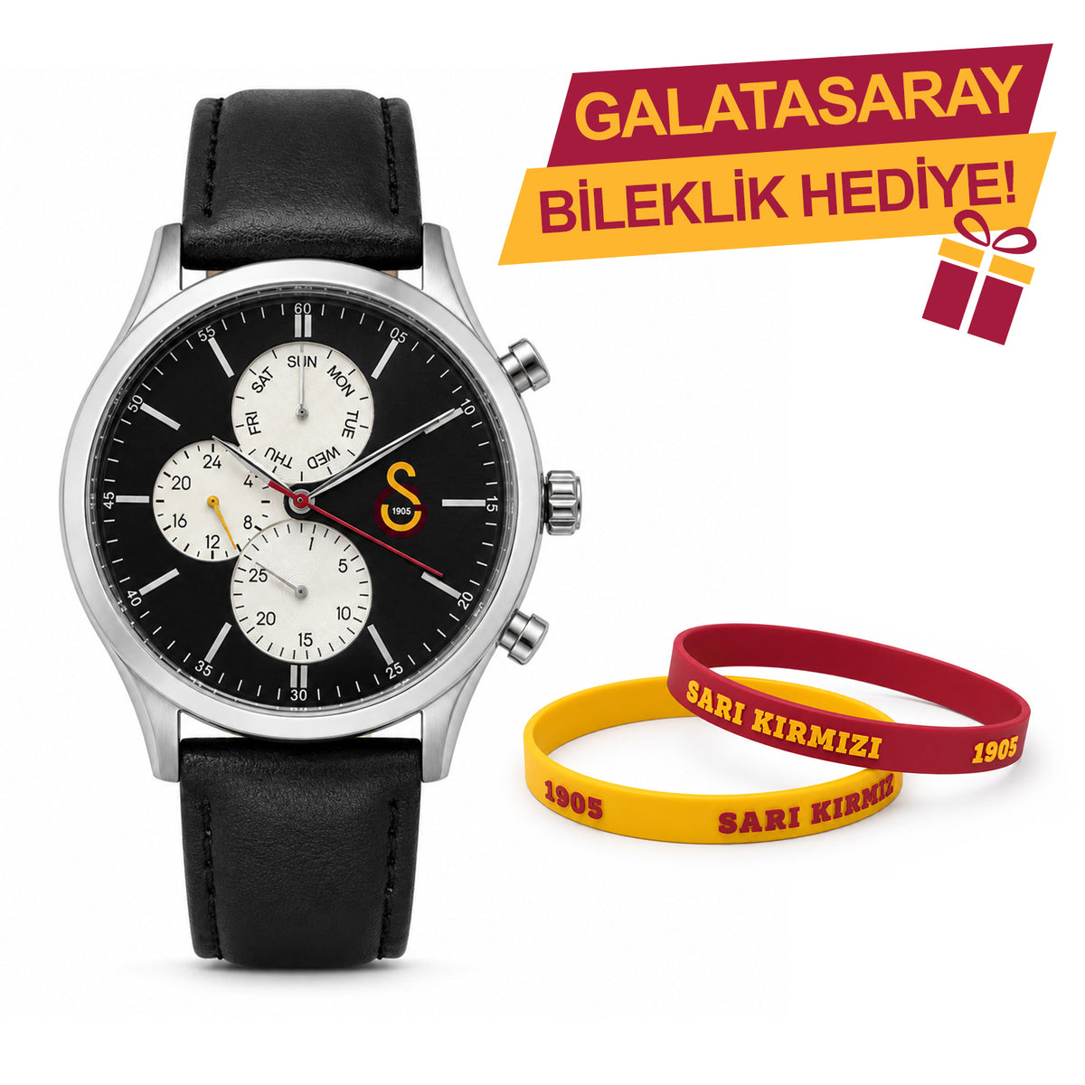 Galatasaray Lisanslı Kol Saati U13858 GS Bileklik Hediyeli