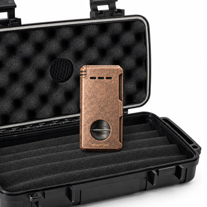 2'li Bronz Puro Seti | Premium Çakmak+Seyahat Humidoru