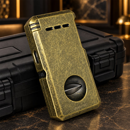 2'li Gold Puro Seti | Premium Çakmak+Seyahat Humidoru