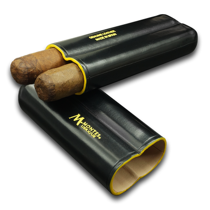 Montes Gerçek Deri El Yapımı 52 Ring Dark İkili Puro Kılıfı