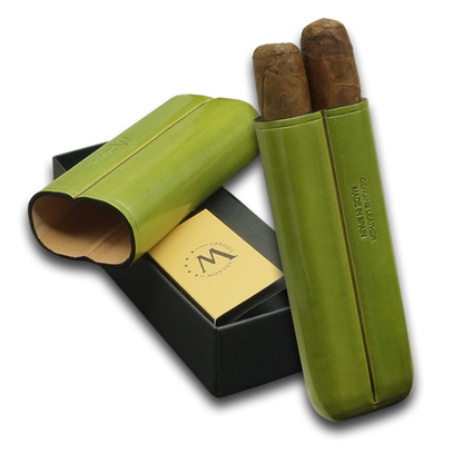 Montes Gerçek Deri El Yapımı 52 Ring Grass İkili Puro Kılıfı