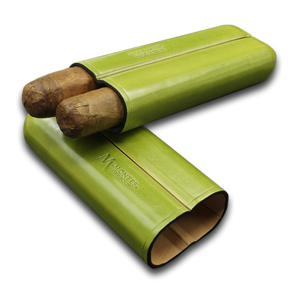 Montes Gerçek Deri El Yapımı 52 Ring Grass İkili Puro Kılıfı