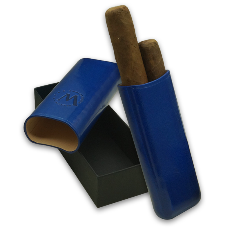 Montes Gerçek Deri El Yapımı 52 Ring Monaco İkili Puro Kılıfı