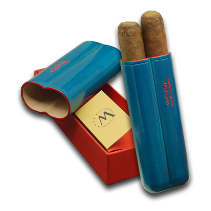 Montes Gerçek Deri El Yapımı 52 Ring Ocean İkili Puro Kılıfı