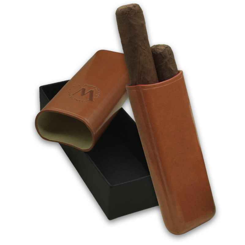 Montes Gerçek Deri El Yapımı 52 Ring Roma İkili Puro Kılıfı