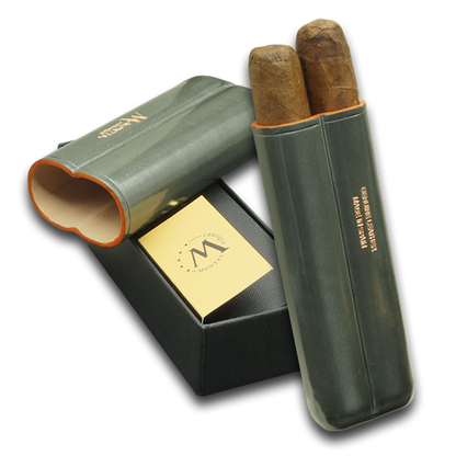 Montes Gerçek Deri El Yapımı 52 Ring Shadow İkili Puro Kılıfı