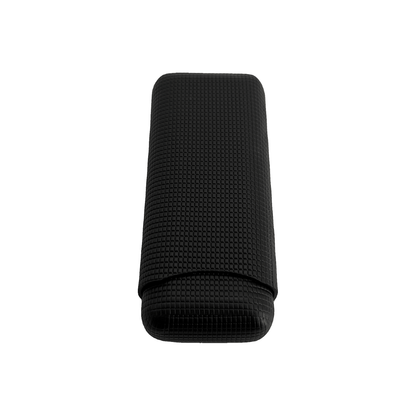 Montes Gerçek Deri El Yapımı 70 Ring Siyah İkili Puro Kılıfı