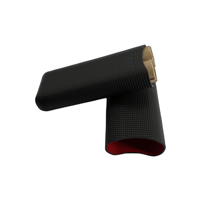 Montes Gerçek Deri El Yapımı 70 Ring Siyah İkili Puro Kılıfı