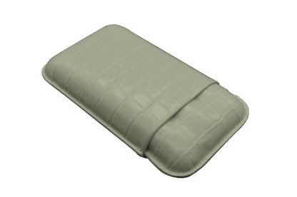 Montes Gerçek Deri El Yapımı 60 Ring Krokodil Nieve Üçlü Puro Kılıfı