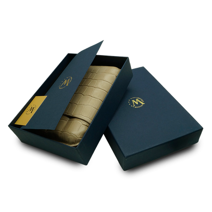 Montes Gerçek Deri El Yapımı 60 Ring Krokodil Piedra Dörtlü Puro Kılıfı