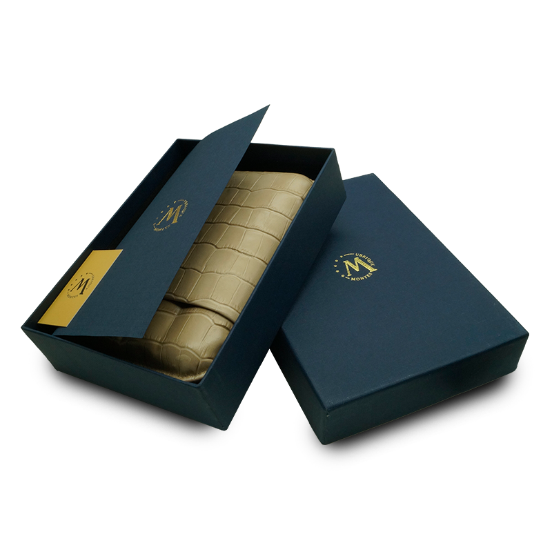 Montes Gerçek Deri El Yapımı 60 Ring Krokodil Piedra Dörtlü Puro Kılıfı