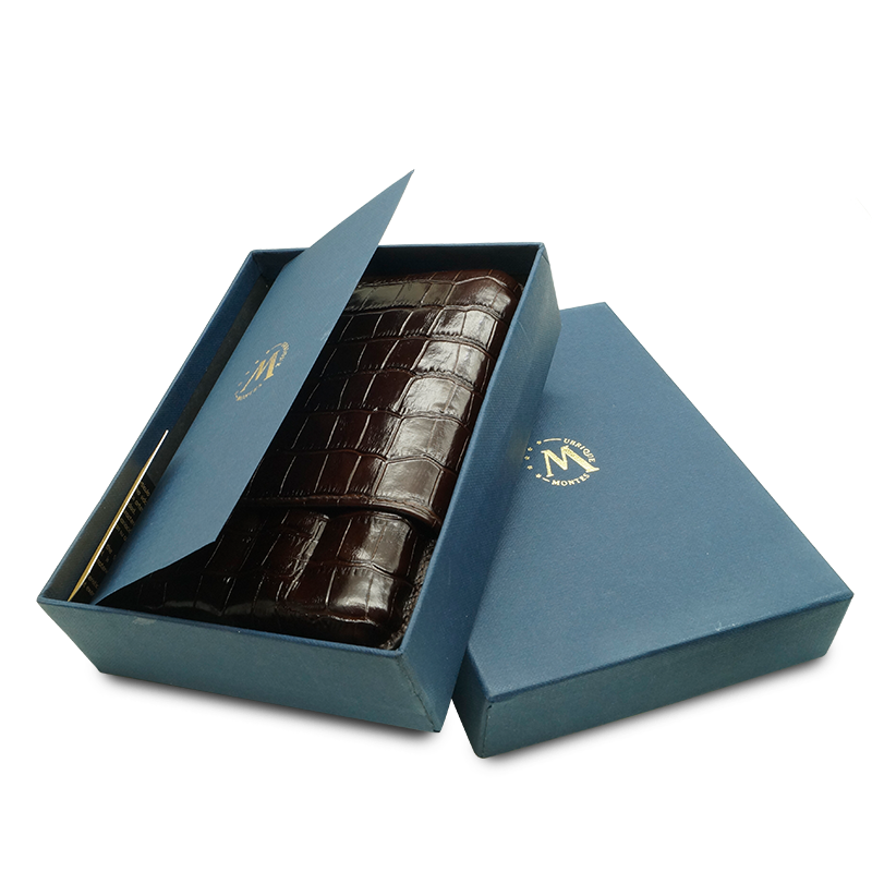 Montes Gerçek Deri El Yapımı 60 Ring Krokodil Tabaco Dörtlü Puro Kılıfı