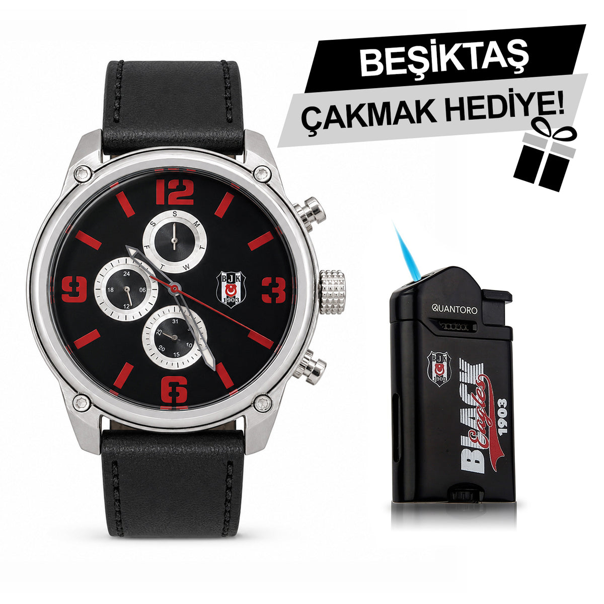 Beşiktaş Lisanslı Kol Saati 56E2U45755 - BJK Çakmak Hediyeli