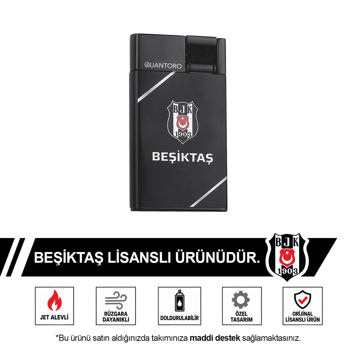 Beşiktaş Premium Jet Boxed Fan Lighter QT-3