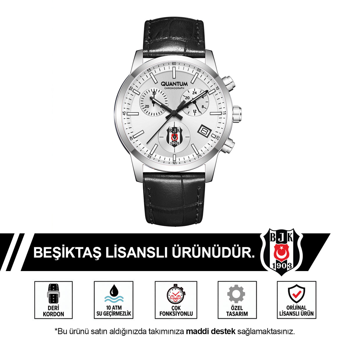 Beşiktaş Quantum Kol Saati 25/D2 GNL69E450024 - BJK KUPA HEDİYELİ