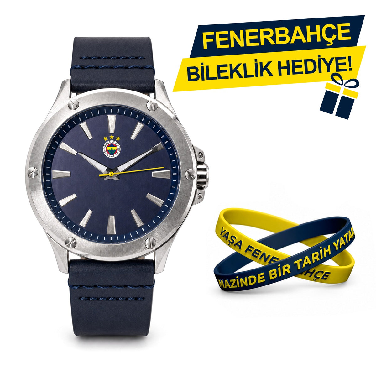 Fenerbahçe Lisanslı Kol Saati HA036E6S05 - FB Bileklik Hediyeli