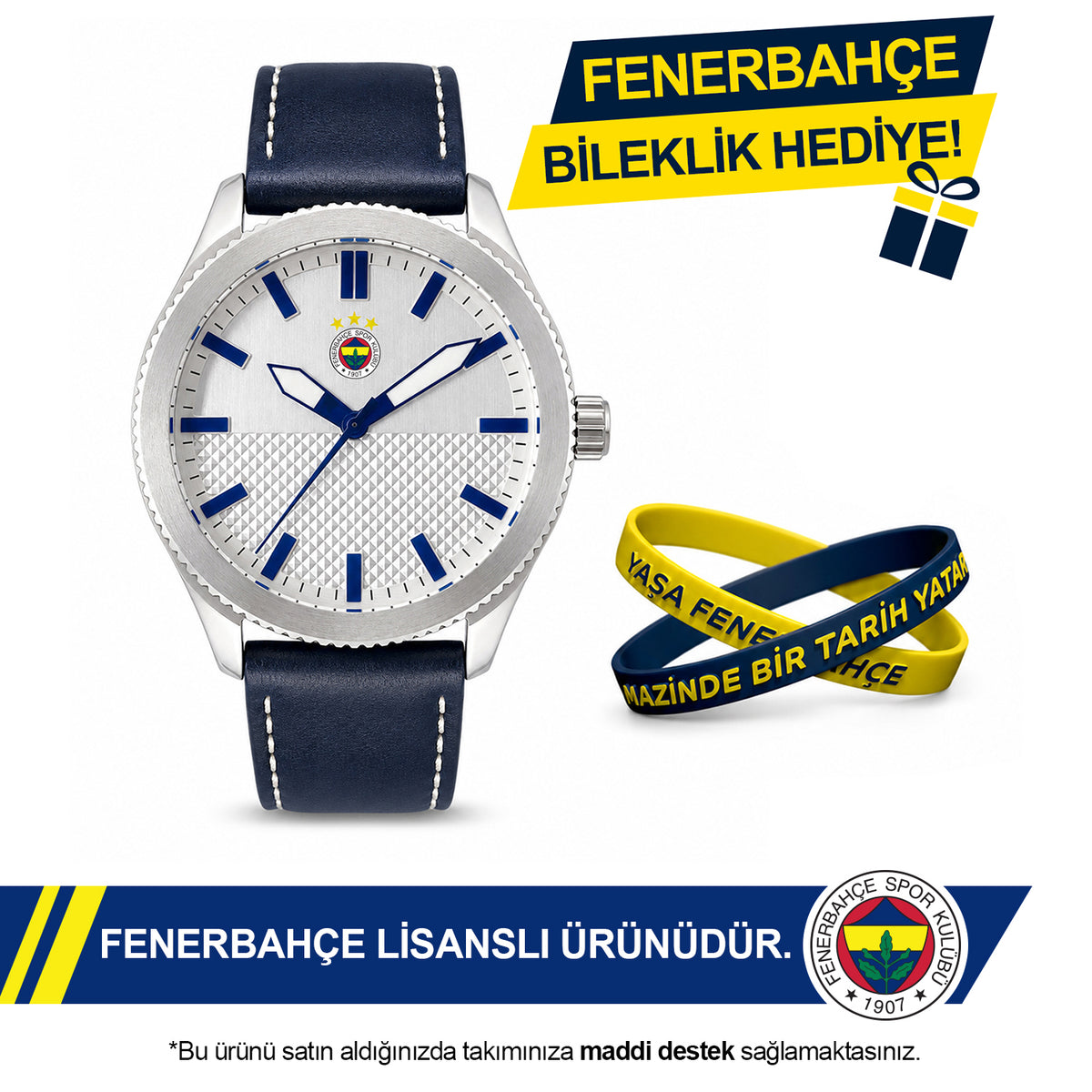 Fenerbahçe Lisanslı Kol Saati HA036E6S15 - FB Bileklik Hediyeli