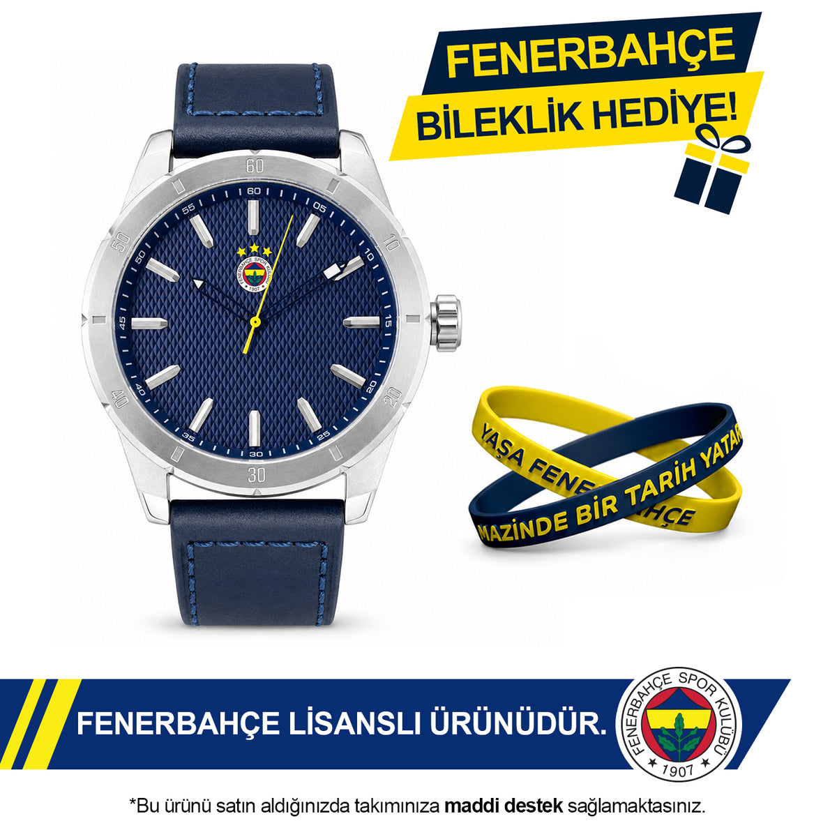 Fenerbahçe Lisanslı Kol Saati HA036E6S16 - FB Bileklik Hediyeli