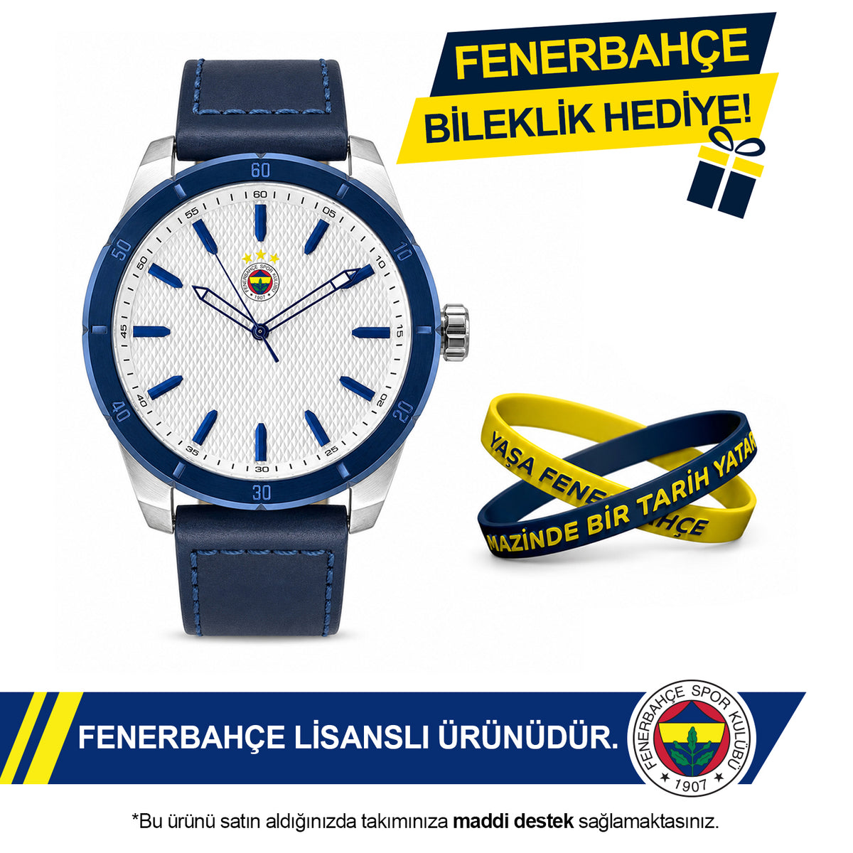 Fenerbahçe Lisanslı Kol Saati HA036E6S17 - FB Bileklik Hediyeli