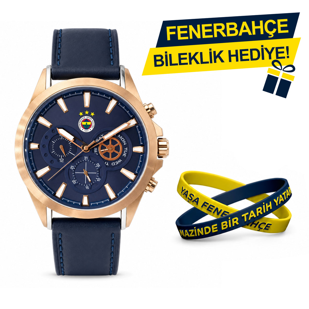 Fenerbahçe Lisanslı Kol Saati HA036E6S18 - FB Bileklik Hediyeli