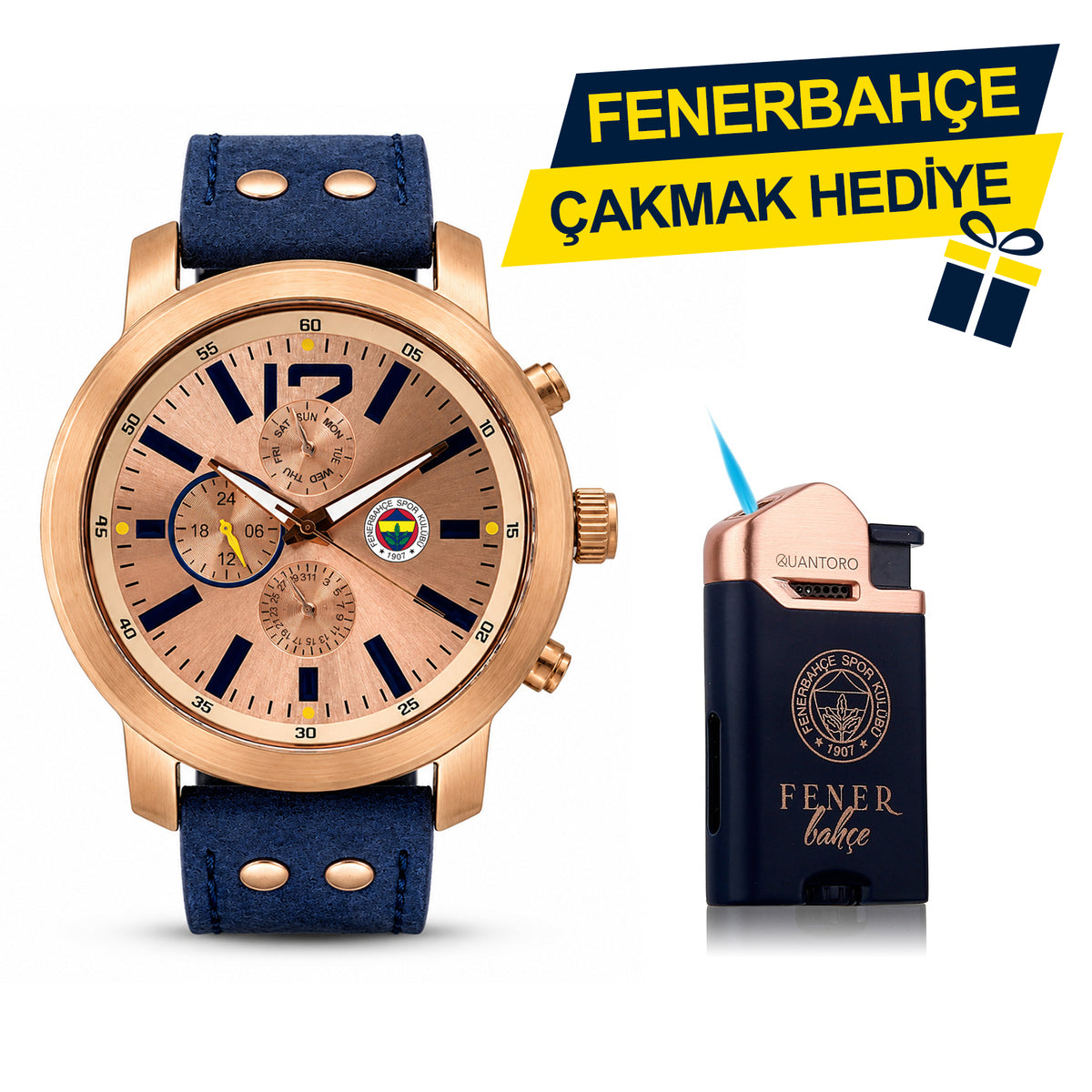 Fenerbahçe Lisanslı Kol Saati HA036T4S69 - FB Çakmak Hediyeli