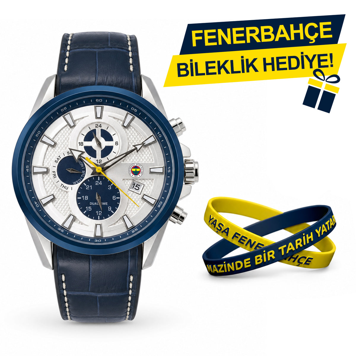 Fenerbahçe Lisanslı Kol Saati HA036T5S75 - FB Bileklik Hediyeli