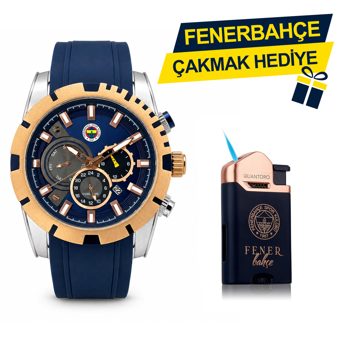 Fenerbahçe Lisanslı Kol Saati HA036T5S78 - FB Çakmak Hediyeli