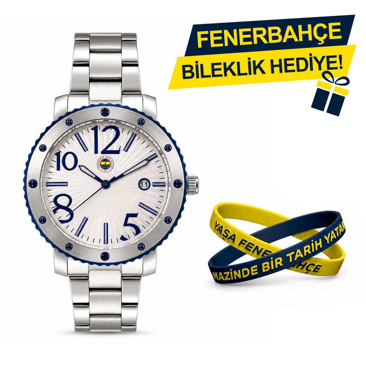 Fenerbahçe Lisanslı Kol Saati HA036T5S96 - FB Bileklik Hediyeli