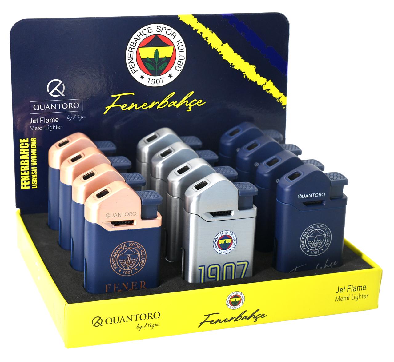 Fenerbahçe Lisanslı Metal Jet Taraftar Çakmak 12'li Stant