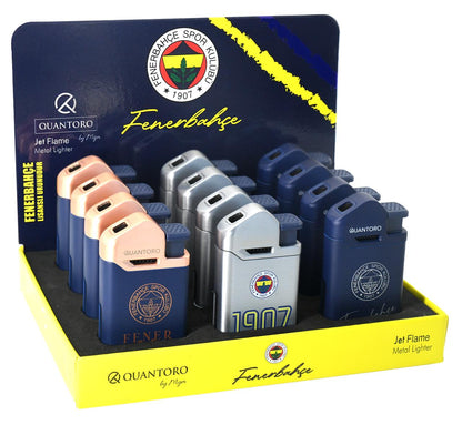 Fenerbahçe Lisanslı Metal Jet Taraftar Çakmak 12'li Stant
