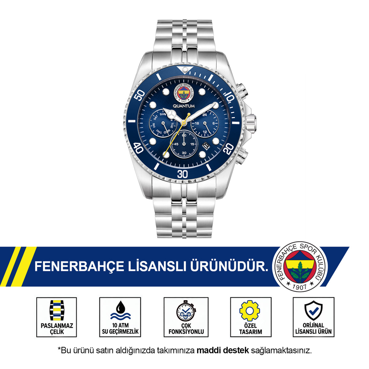 Fenerbahçe Quantum Watch 25/M3 HA036UFS03 - FB Cup Included as a Gift