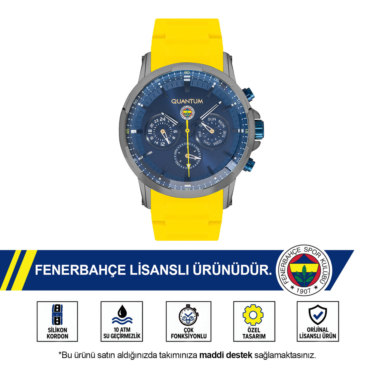 Fenerbahçe Quantum Watch HA036UCS02 - Includes a Free FB Cup