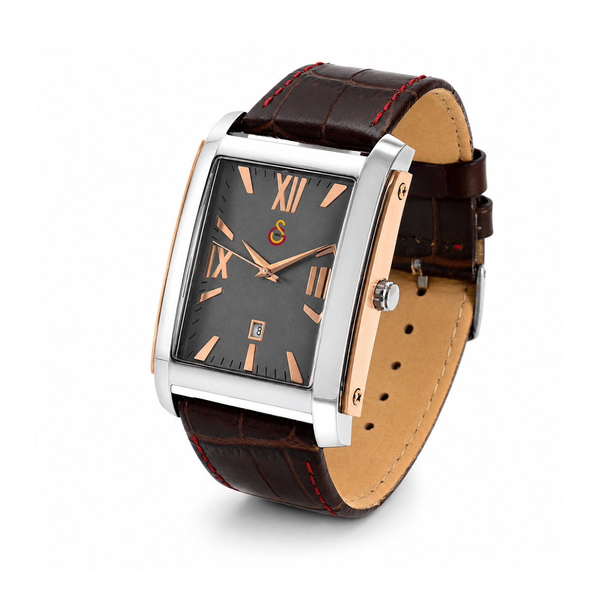 Galatasaray Leather Wristwatch U13632 - GS Keychain Included as a Gift
