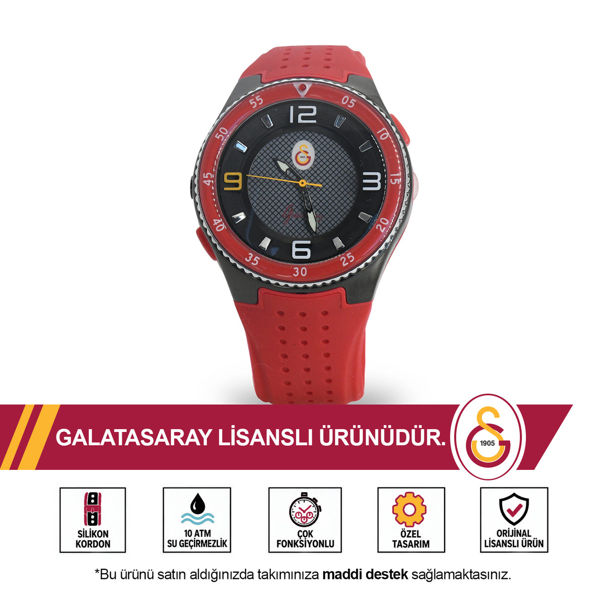 Galatasaray Wristwatch U13611 - GS Keychain Included as a Gift