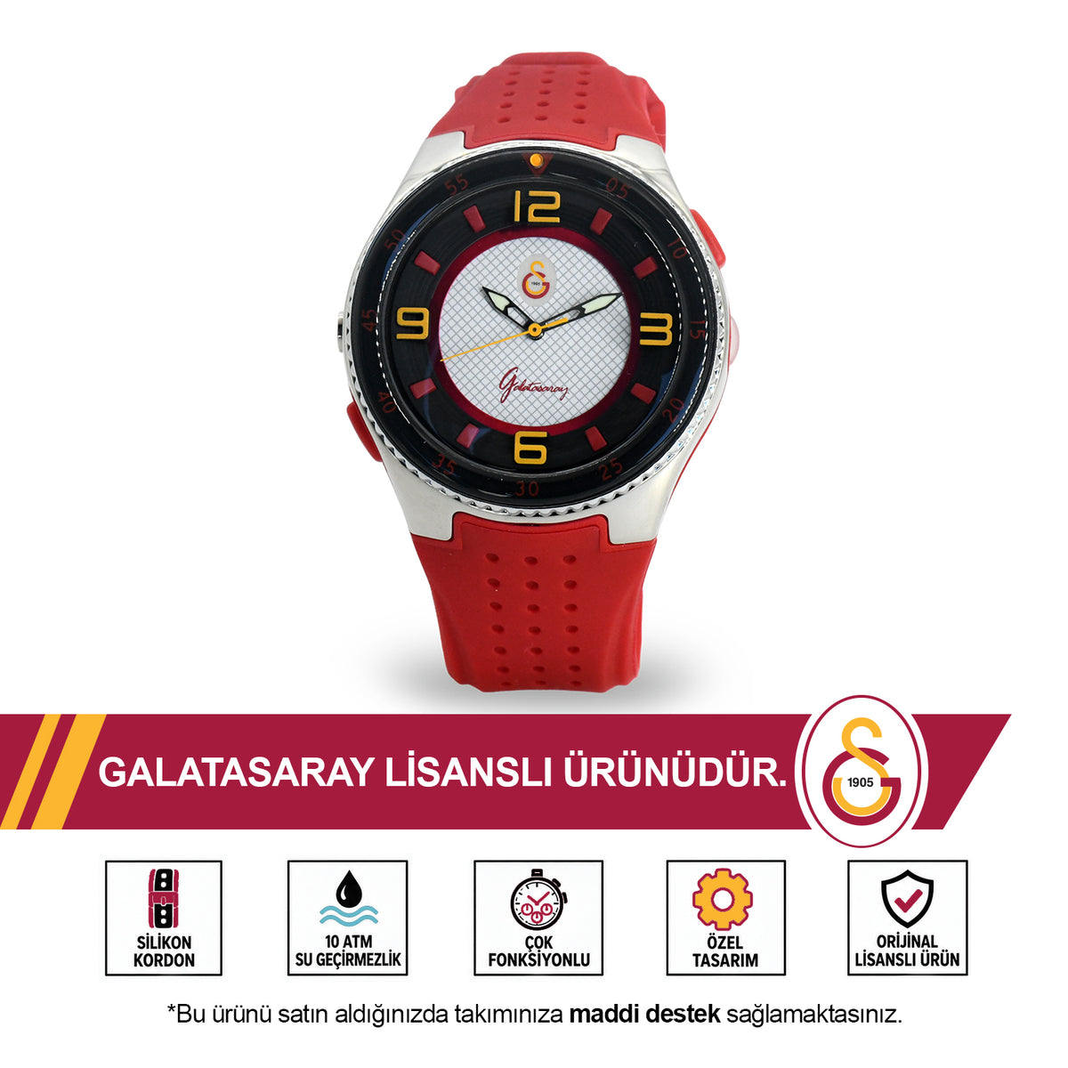 Galatasaray Wristwatch U13612 - GS Keychain Included as a Gift