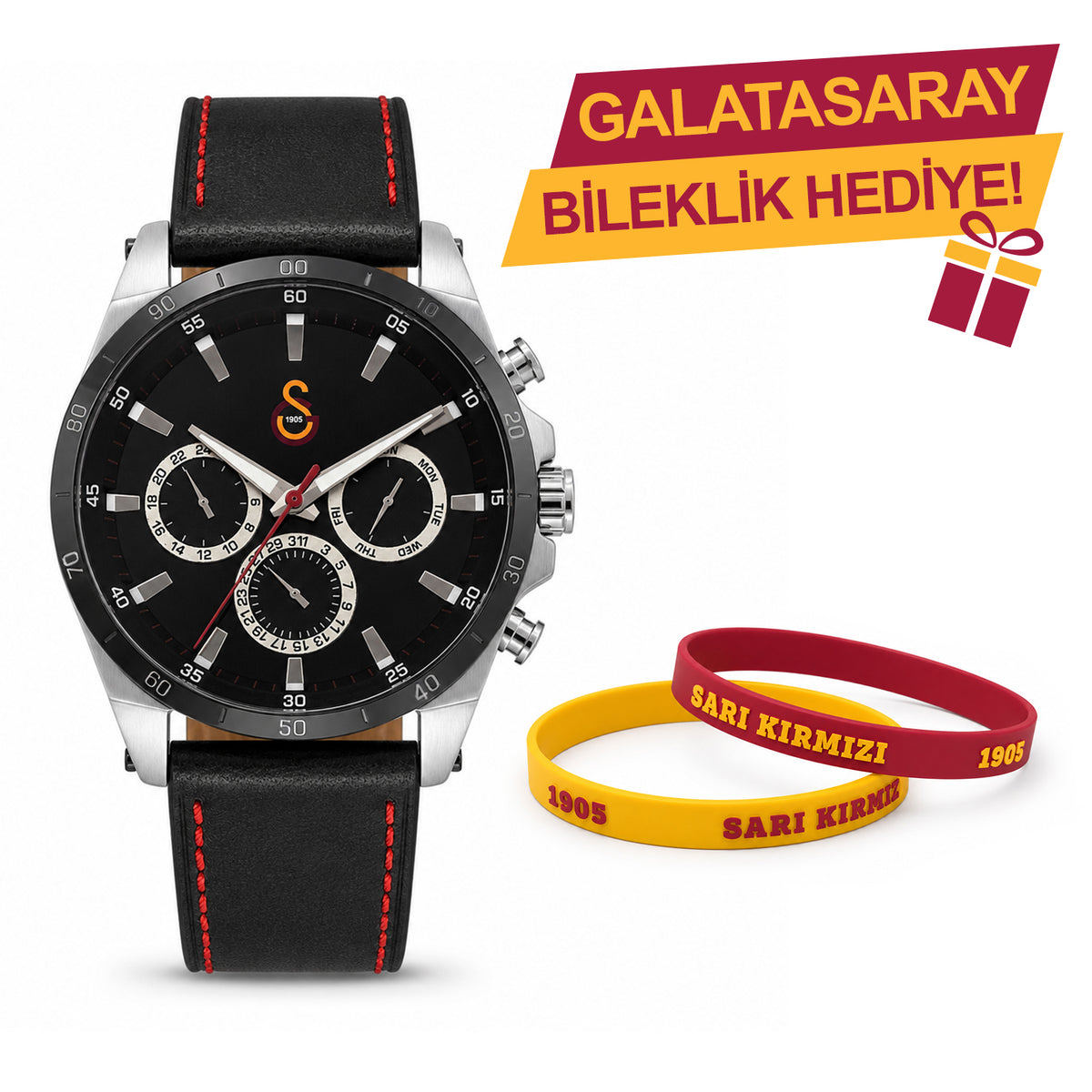 Galatasaray Lisanslı Kol Saati U14119 - GS Bileklik Hediyeli