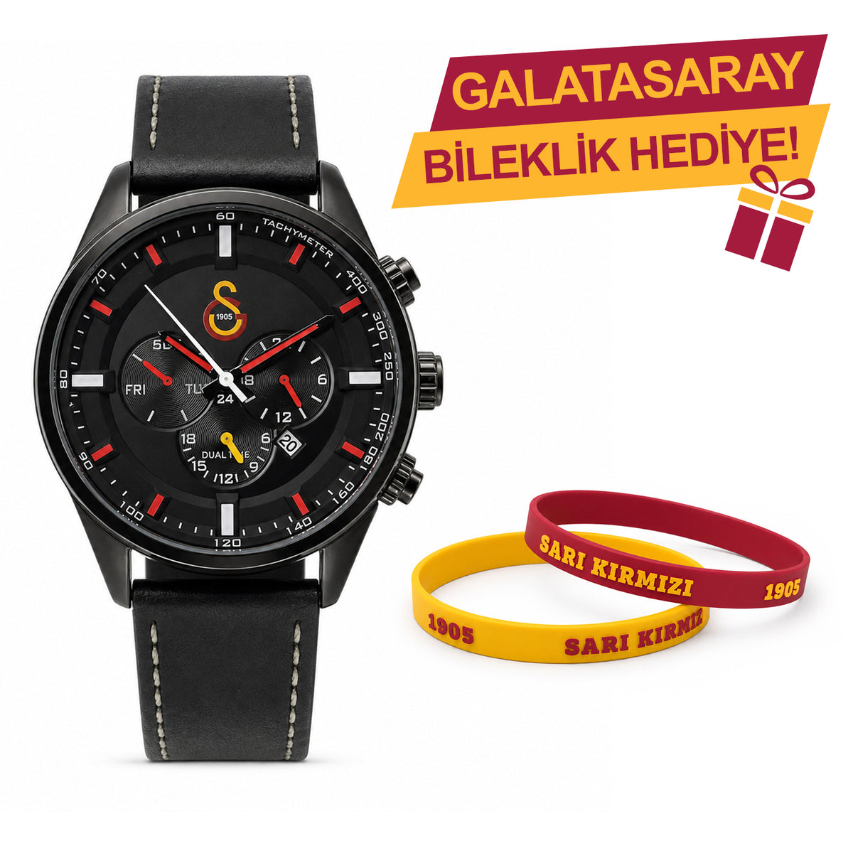 Galatasaray Lisanslı Kol Saati U14232 - GS Bileklik Hediyeli