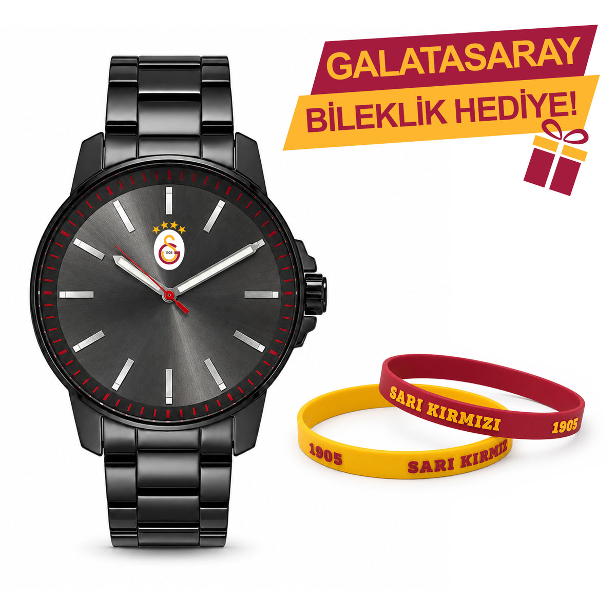 Galatasaray Lisanslı Kol Saati U21322 - GS Bileklik Hediyeli