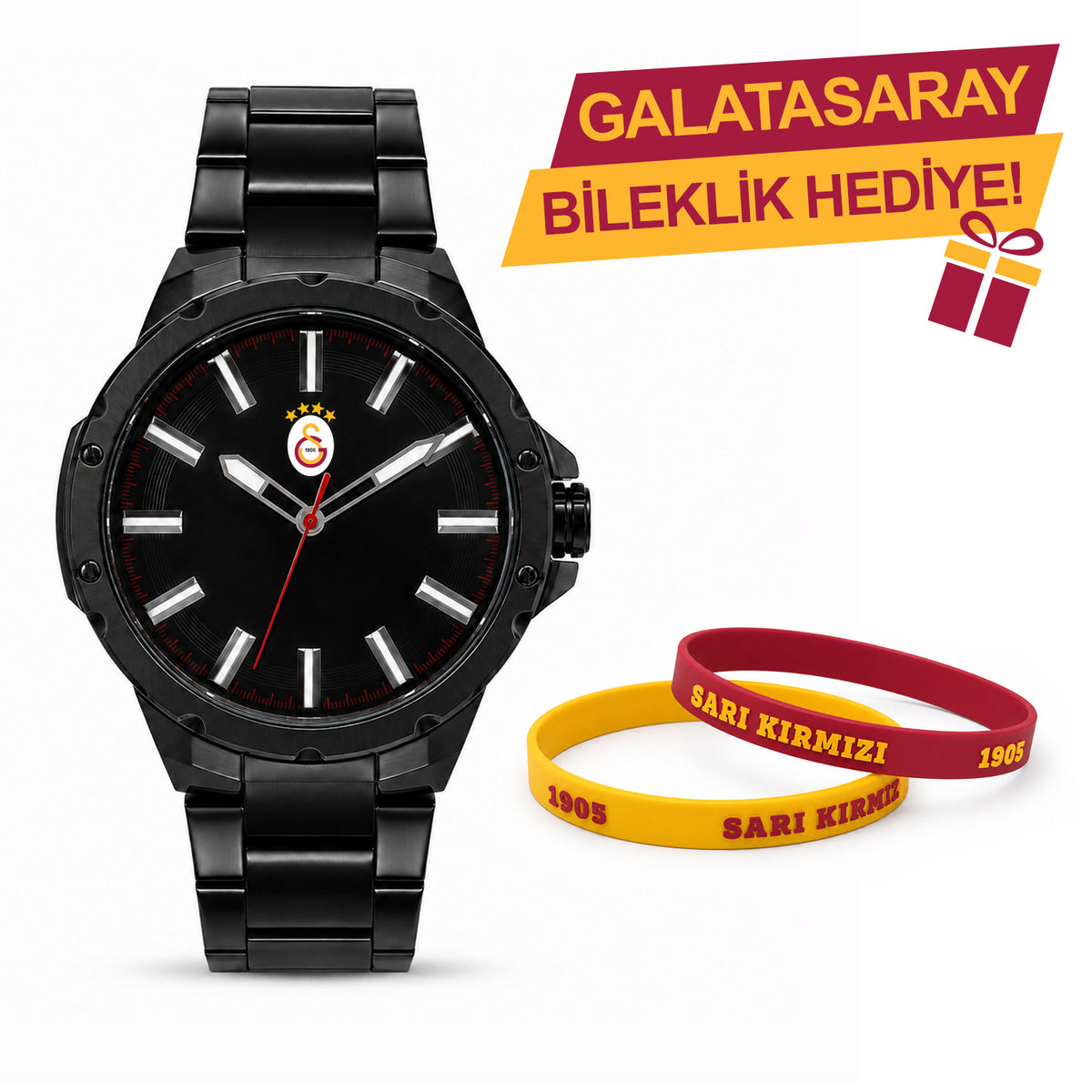 Galatasaray Lisanslı Kol Saati U21324 - GS Bileklik Hediyeli