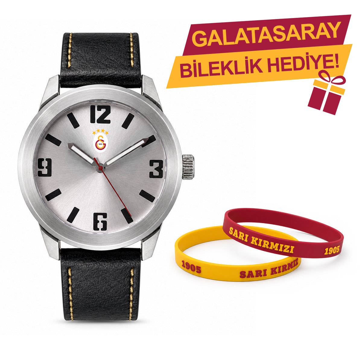 Galatasaray Lisanslı Kol Saati U21332 - GS Bileklik Hediyeli