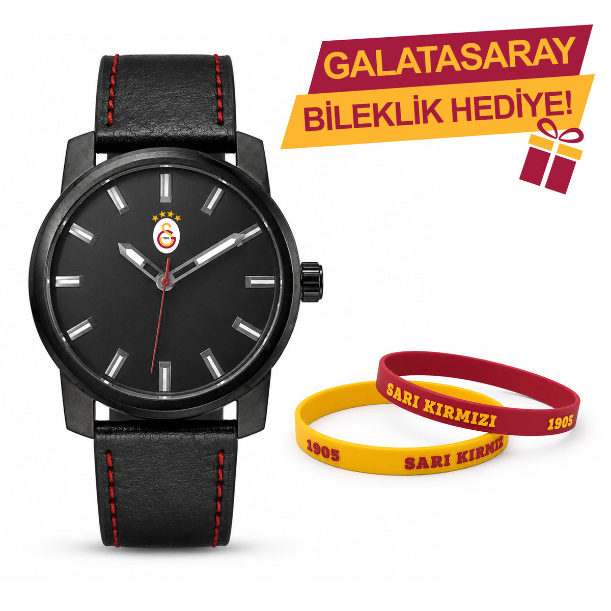 Galatasaray Lisanslı Kol Saati U21405 - GS Bileklik Hediyeli