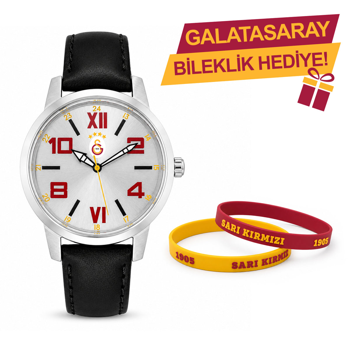 Galatasaray Lisanslı Kol Saati U21407 - GS Bileklik Hediyeli