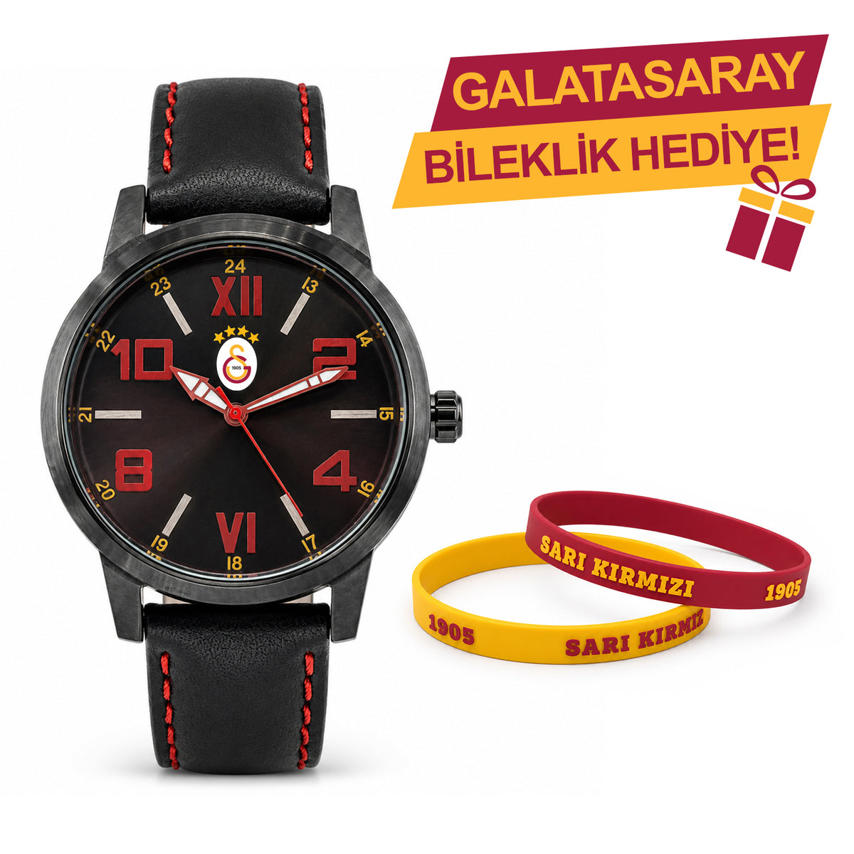 Galatasaray Lisanslı Kol Saati U21410 - GS Bileklik Hediyeli