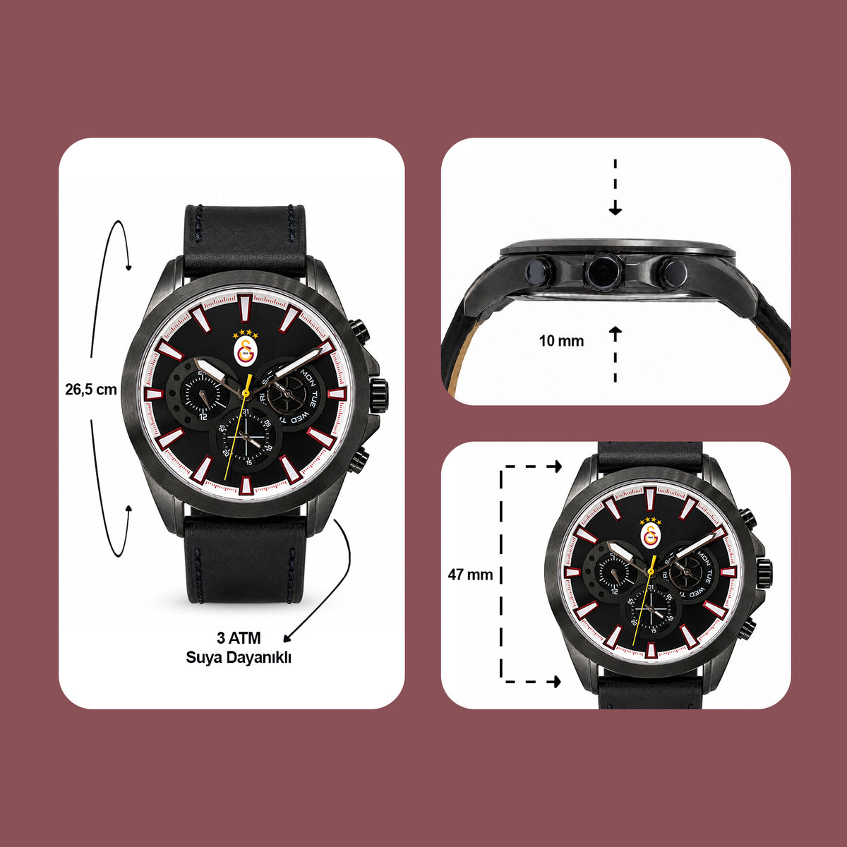 Galatasaray Lisanslı Kol Saati U21731 - GS Bileklik Hediyeli