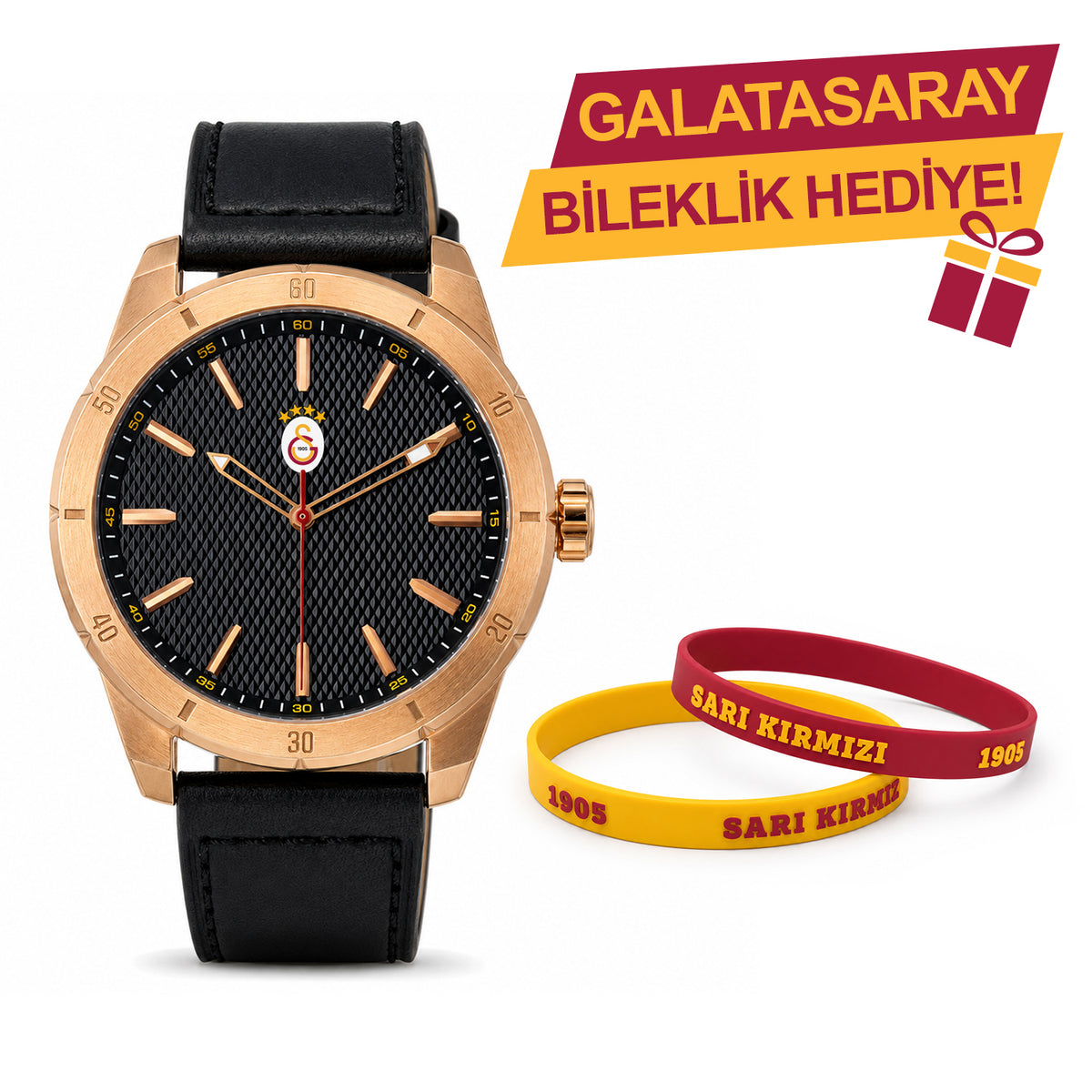 Galatasaray Lisanslı Kol Saati U21732 - GS Bileklik Hediyeli
