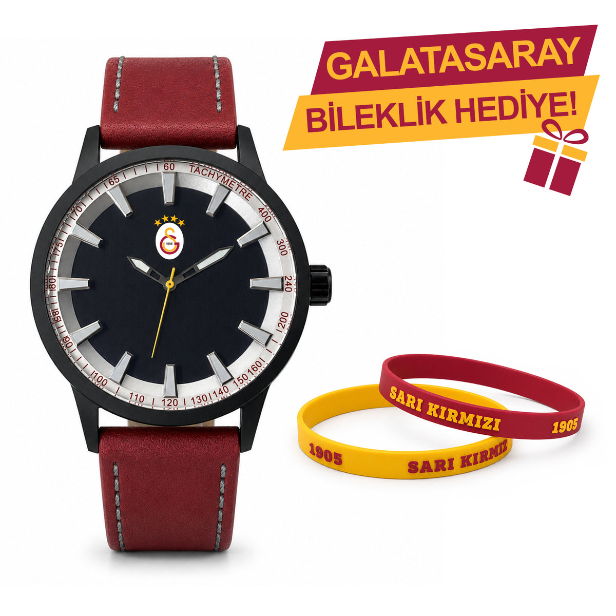 Galatasaray Lisanslı Kol Saati U21735 - GS Bileklik Hediyeli