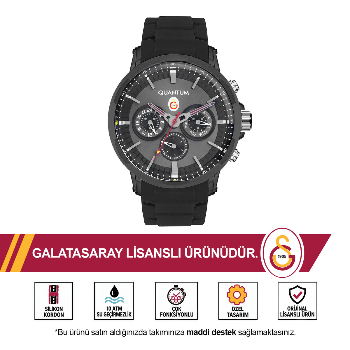 Galatasaray Quantum Watch U222008 - GS Cup Included as a Gift