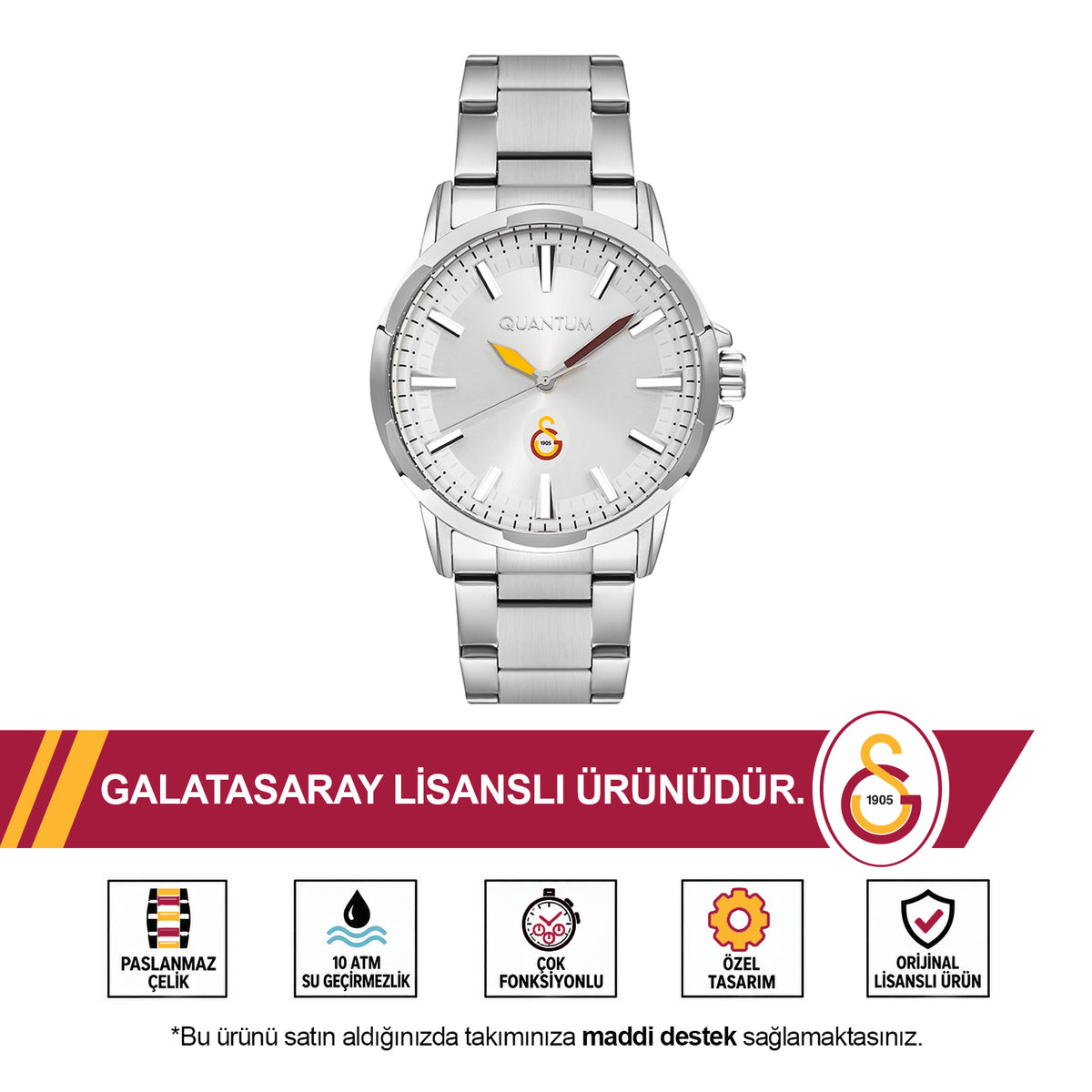 Galatasaray Quantum Watch U231274 - M3 - GS Cup Included as a Gift